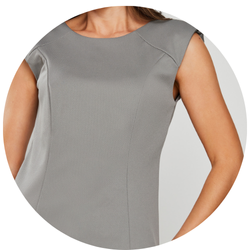 08 scrub feminino elegante azul marinho