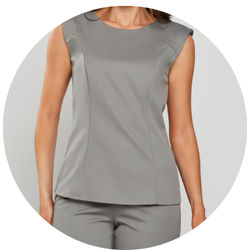 10 scrub feminino elegante azul marinho