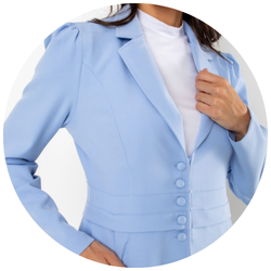 02 jaleco feminino sublime azul melange