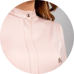 02 jaleco feminino essencial rosa tule