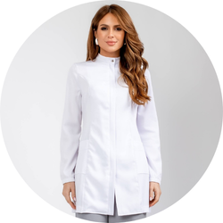 02 jaleco feminino essencial branco