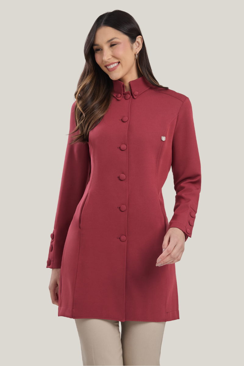 05 jaleco feminino elegante bordo