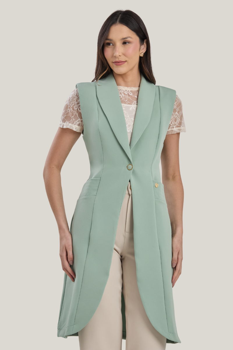 01 colete feminino vitta verde claro