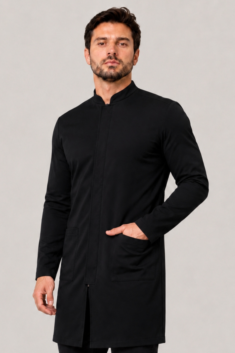 04 jaleco masculino active preto